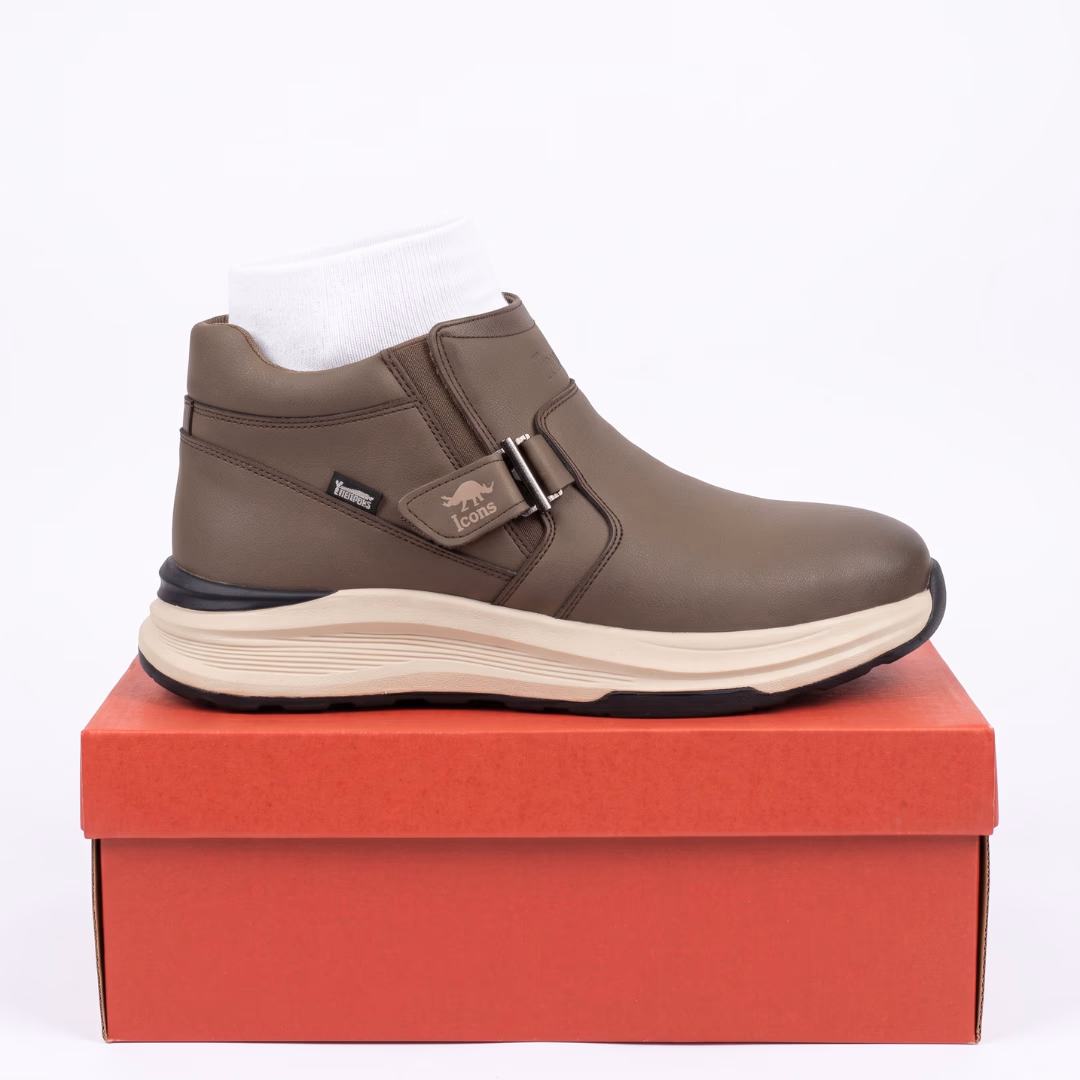 Sepatu Pria Sleting Kulit Tampak Samping