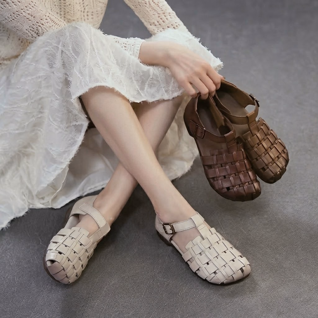 Sandal Wanita Kulit Lunara - Foto 1
