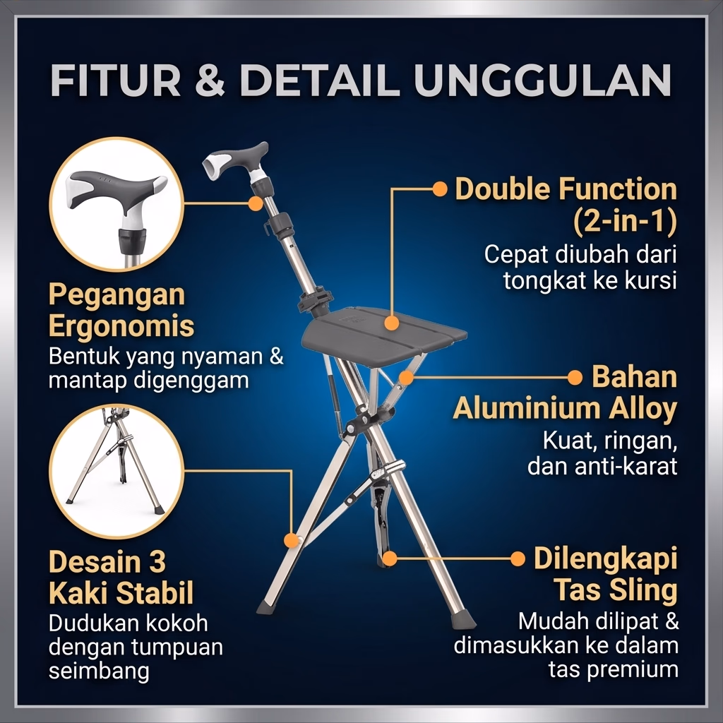 TONGKAT KURSI BRANTLY - Foto 2