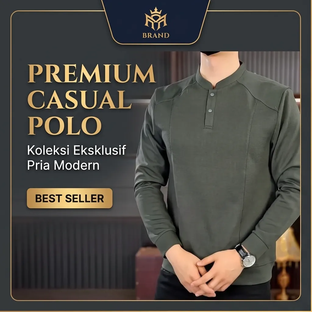 Baju Polo Kasual Pria - Foto 1