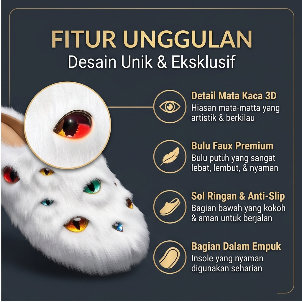 Sandal Mata Bulu Zyclop - Foto 2