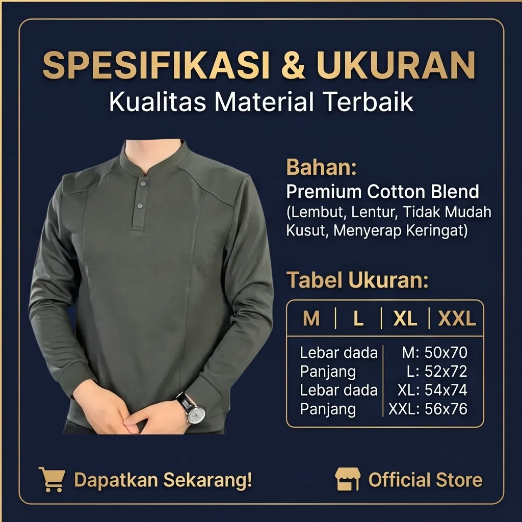 Baju Polo Kasual Pria - Foto 4